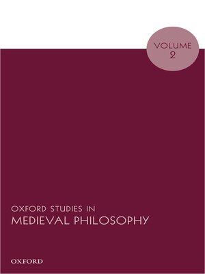 cover image of Oxford Studies in Medieval Philosophy, Volume 2